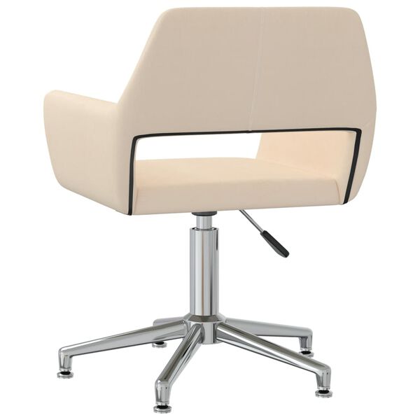 vidaXL Esszimmerst&uuml;hle 2 Stk. Drehbar Creme Stoff