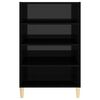 vidaXL Sideboard Hochglanz-Schwarz 57x35x90 cm Holzwerkstoff