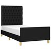 vidaXL Bettgestell ohne Matratze Schwarz 90x190 cm Stoff