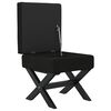 vidaXL Hocker mit Stauraum Schwarz 45x45x49 cm Samt