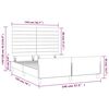 vidaXL Bettgestell ohne Matratze Creme 140x190 cm Stoff