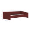 vidaXL Tagesbett mit Matratze USB Weinrot Stoff 90x200 cm