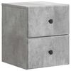 vidaXL Wandmontierter Nachttisch Betongrau 34,5 x 33 x 40 cm