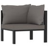 vidaXL 6-tlg. Garten-Lounge-Set mit Auflagen Poly Rattan Anthrazit