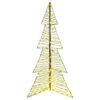 vidaXL Weihnachtsbaum mit 240 LEDs Warmes Wei&szlig; 180 cm Rattan