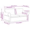vidaXL Sofa 140cm 2 pcs Taupe Metall