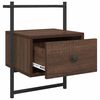 vidaXL Wand-Nachttisch Braun Eiche 35x30x51 cm Holzwerkstoff