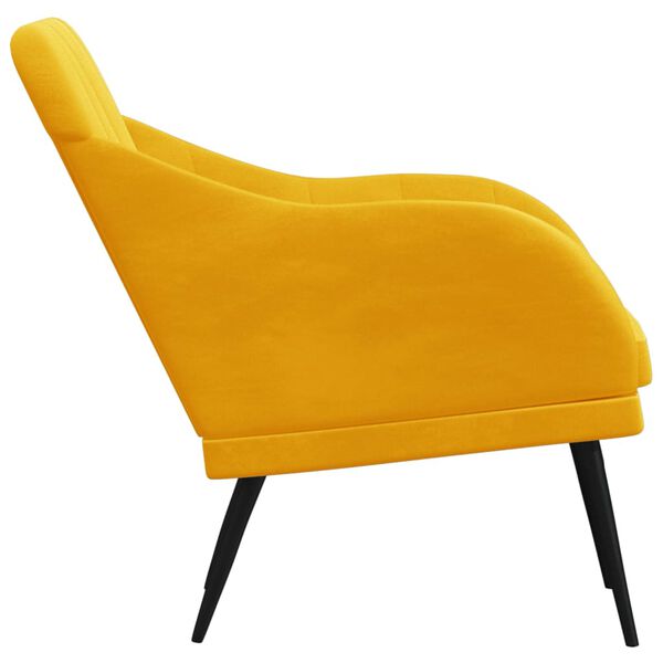 vidaXL Sessel Gelb 63x76x80 cm Samt