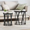 vidaXL Couchtisch 2 pcs Schwarz Eichen-Optik Ingenieure Holz und Stahl