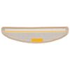 vidaXL Stufenmatten 15 Stk. 56x17x3 cm Creme Halbrund