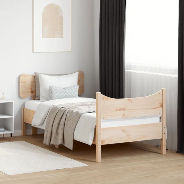 vidaXL Massivholzbett ohne Matratze 90x190 cm Kiefer