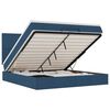 vidaXL Ottoman-Bett mit Matratze & LEDs Blau 160x200 cm Stoff