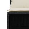 vidaXL 5-tlg. Garten-Sofagarnitur mit Kissen Schwarz Poly Rattan