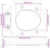 vidaXL Toilettensitz Grau 47 x 37,5 x 3,8 cm Duroplast