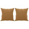 vidaXL 3-Sitzer-Sofa mit Zierkissen Braun 180 cm Samt
