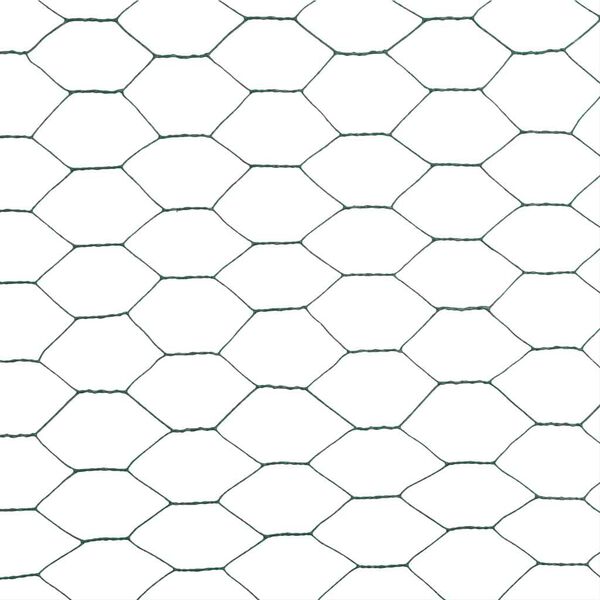 vidaXL Drahtzaun Stahl mit PVC-Beschichtung 25x1,5 m Gr&uuml;n