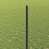 vidaXL Zaun mit Pfosten Grau 1,5 x 10 m Stahl und PVC