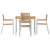 vidaXL Outdoortisch-Set 5 pcs Braun Massivholz Teak