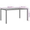 vidaXL Gartentisch 150x90x75 cm Poly Rattan und Akazienholz Grau