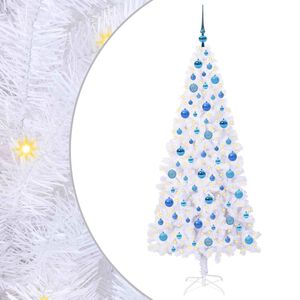 vidaXL K&uuml;nstlicher Weihnachtsbaum Wei&szlig; 180 cm PVC und Stahl