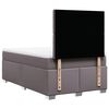 vidaXL Boxspringbett mit Matratze Grau 120x190 cm Kunstleder