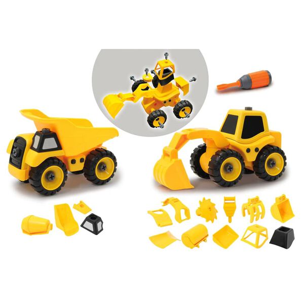 JAMARA 9-in-2 Baufahrzeug-Set