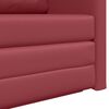 vidaXL Schlafsofa 110cm Weinrot Kunstleder
