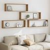 vidaXL W&uuml;rfel-Wandregale 4 Stk. Artisan-Eiche 100x15x30 Holzwerkstoff