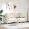 vidaXL Sitzkissen 2 pcs Creme &Oslash;50 x 19 cm Stoff