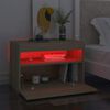 vidaXL Nachttische mit LED-Leuchten 2 Stk. Sonoma-Eiche 60x35x40 cm