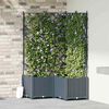 vidaXL Garten-Pflanzgef&auml;&szlig; 3 pcs Hellgrau 80 x 80 x 143 cm Stahl