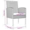 vidaXL 7-tlg. Garten-Essgruppe Schwarz Poly Rattan und Stahl