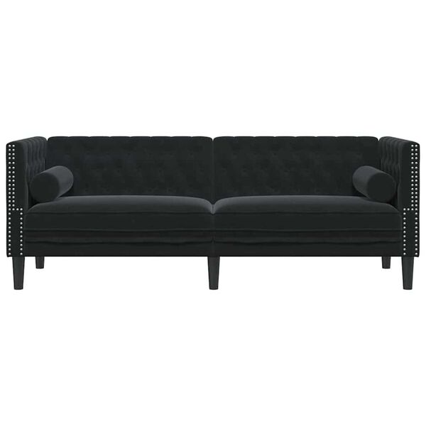 vidaXL Sofa Schwarz 194 x 74,5 x 70,5 cm Samt