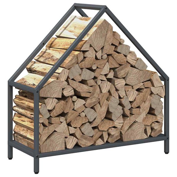 vidaXL Brennholzregal Anthrazit 60x25x60 cm Kaltgewalzter Stahl