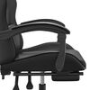 vidaXL Gaming-Stuhl mit Fu&szlig;st&uuml;tze Schwarz Kunstleder