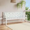 vidaXL Gartenbank-Auflagen 2 Stk. Blattmuster 200x50x7 cm Stoff