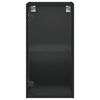 vidaXL Wandschrank mit Glast&uuml;ren Schwarz 35x37x68,5 cm