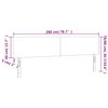 vidaXL Kopfteile 2 Stk. Taupe 100x5x78/88 cm Stoff