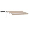 vidaXL Elektrische ausziehbare Markise Beige 2,5 x 2 m