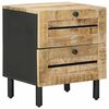 vidaXL Nachttisch Natur 40 x 33 x 46 cm Massivholz Mango