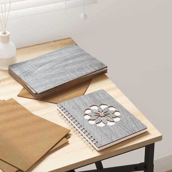 vidaXL Dekoplatten 12 pcs Graues Sonoma 21 x 30 x 0,27 cm