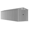 vidaXL Gartenhaus Hellgrau 191 x 810 x 198 cm Verzinkter Stahl