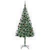 vidaXL K&uuml;nstlicher Weihnachtsbaum Gr&uuml;n 180 cm PVC und Stahl
