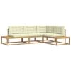 vidaXL Outdoor-Sofagarnitur Wei&szlig; 277,5 x 198,5 x 73 cm Polyester