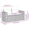 vidaXL 7-tlg. Garten-Sofagarnitur mit Kissen Hellgrau Poly Rattan
