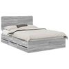 vidaXL Bettrahmen Graues Sonoma 160 x 200 cm Ingenieurs Holz