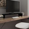vidaXL TV-Tisch/Bildschirmerh&ouml;hung Glas Schwarz 90x30x13 cm
