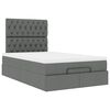 vidaXL Ottoman-Bett mit Matratze Dunkelgrau 120x200 cm Stoff
