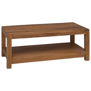 vidaXL Couchtisch Natur 100 x 50 x 40 cm Massivholz Teak
