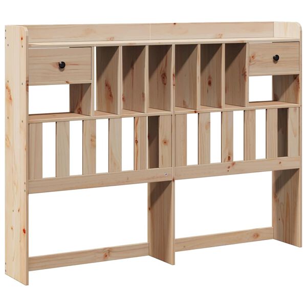 vidaXL Kopfteil mit Stauraum 160 cm Massivholz Kiefer
